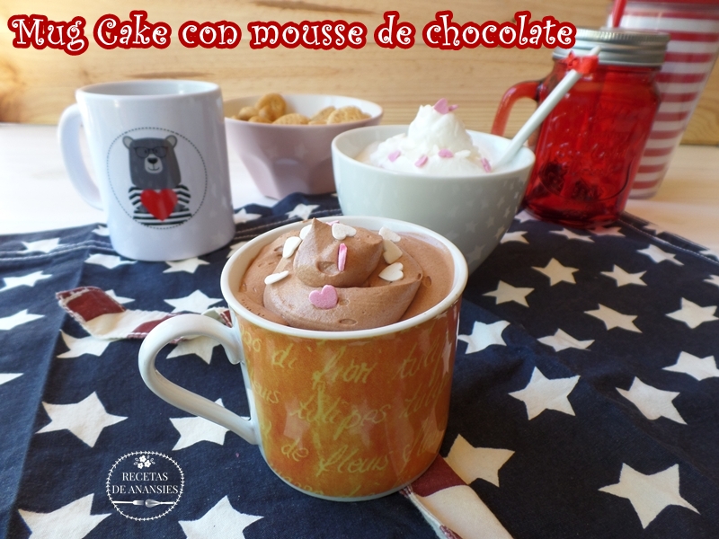 Mug Cake con mousse de chocolate Milka