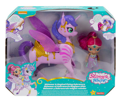 SHIMMER & SHINE Shimmer y Zahracornio mágico Volador   Muñeca + Unicornio  Shimmer & Magical Flying Zahracorn  Producto Oficial 2018 | Fisher-Price Mattel GCM01 | A partir de 3 años  COMPRAR ESTE JUGUETE 