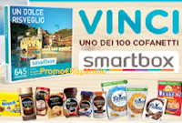 Logo ''Fai colazione con noi'' e vinci 100 cofanetti Smartbox