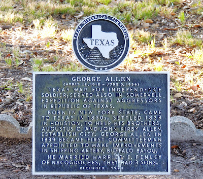 George Allen Texas Historical Commission Marker 