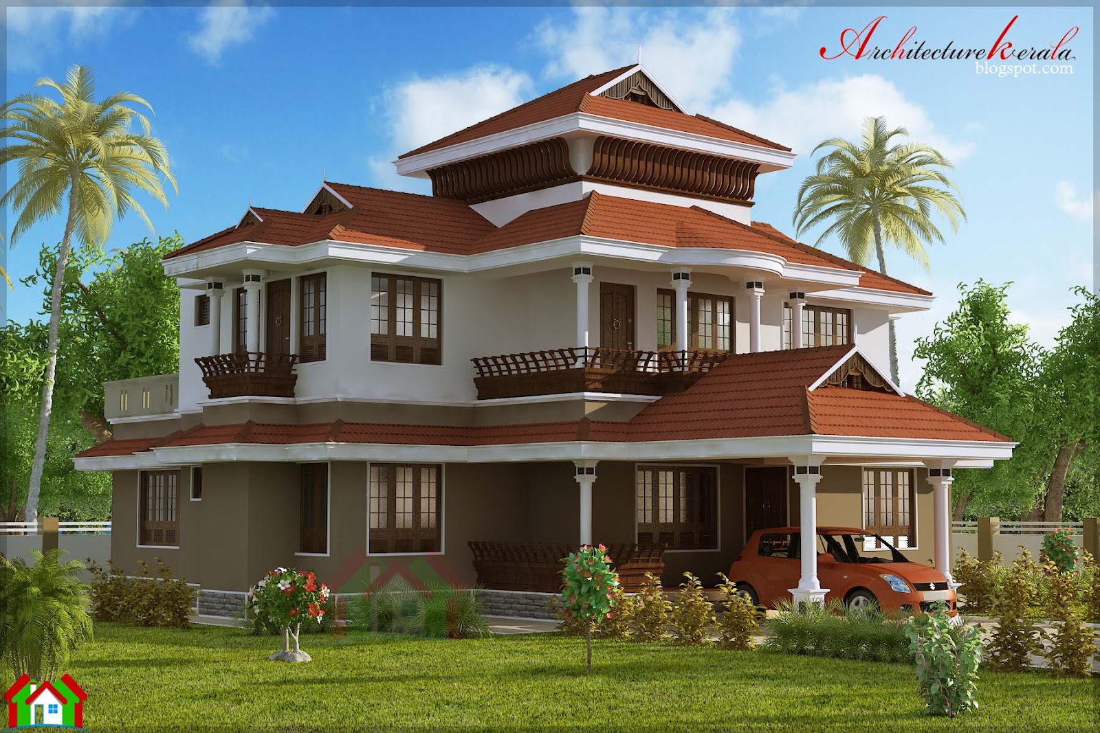 Architecture Kerala 4 BED ROOM TRADITIONAL STYLE HOUSE