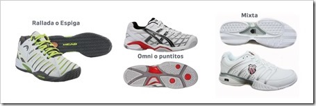 Pistas y zapatillas específicas para pádel.