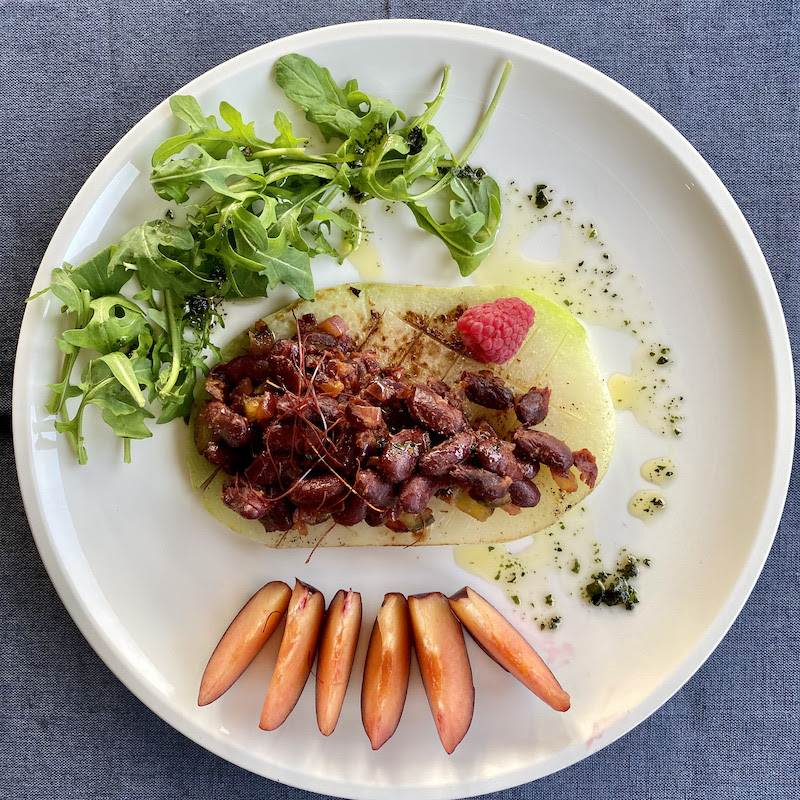 GRILLED TURNIP CABBAGE WITH RED BEANS - Read more »