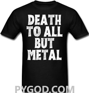 Death To All But Metal t-shirt  #PMRC PYGOD.COM