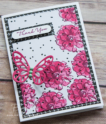 Thank You Card featuring the What I Love Stamps that are only available with a qualifying purchase until the end of March 2016.  Get them here.