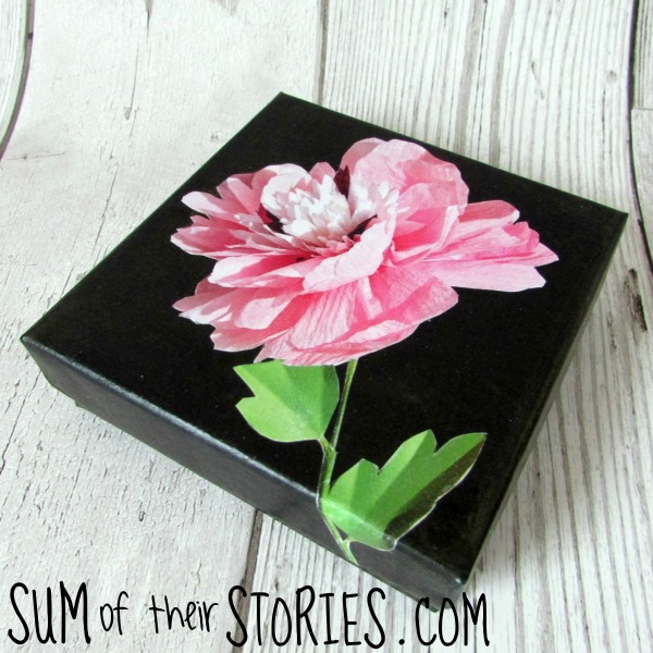 easy floral upcycled gift box