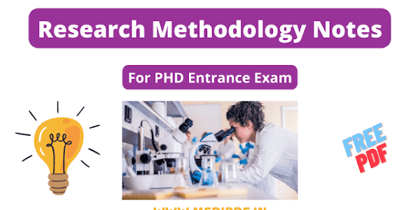 Research Methodology Notes For PhD Entrance PDF Free