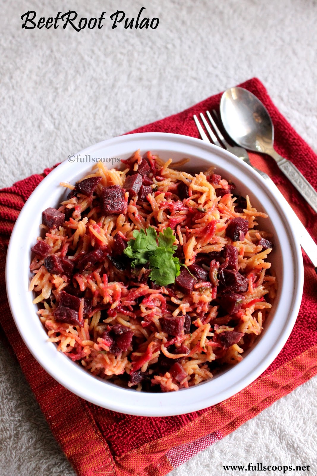 Beet Root Pulao