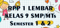 Kumpulan RPP 1 Lembar Bahasa Indonesia Kelas 9 Semester 1 dan 2