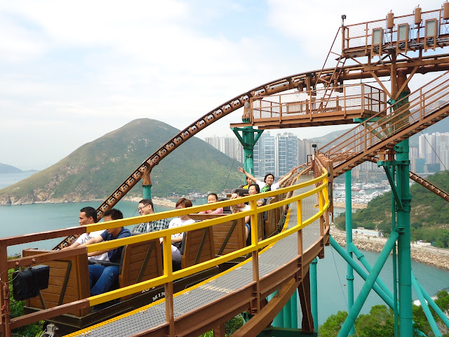 Ed in extreme rides at Ocean-Park Hong kong