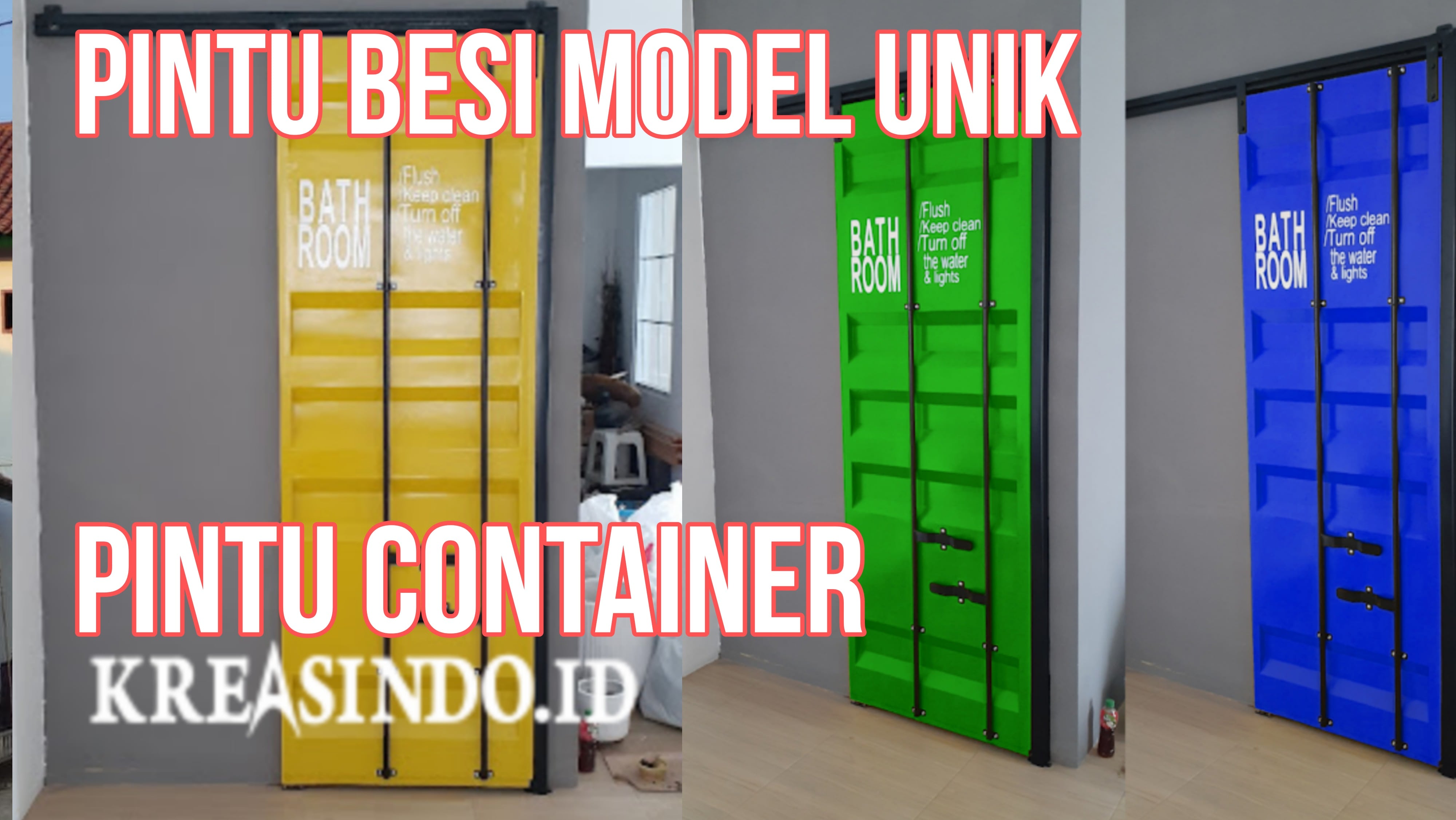 Pintu Besi Sliding Model Container Keren Unik
