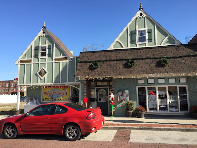 German Cafe decorated for the holidays in French Lick, Indiana