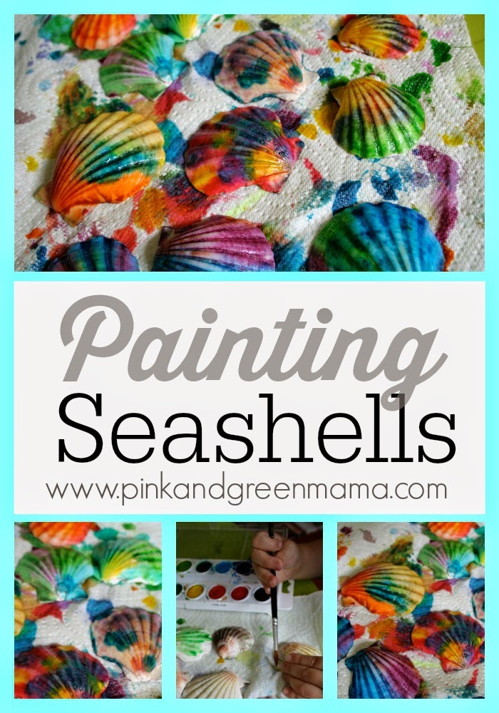 seashell painting collage