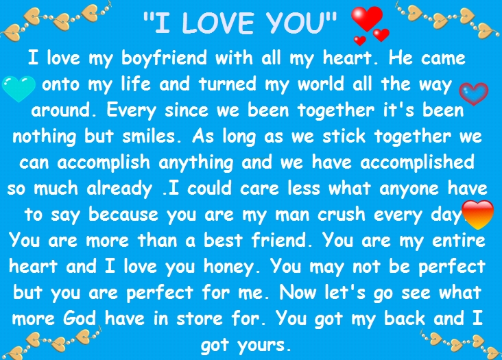 Romantic Love Paragraphs Letters for a Boyfriend 