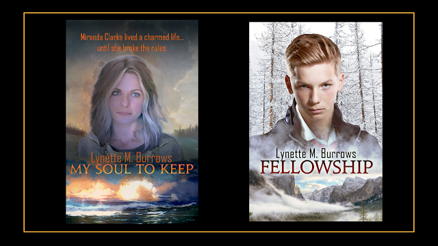 Covers for “My Soul to Keep” and “Fellowship,” the two books so far published in the Fellowship Dystopia.”