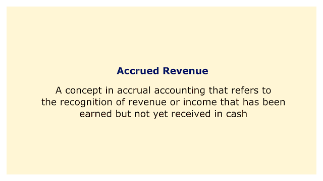 A concept in accrual accounting that refers to the recognition of revenue or income that has been earned but not yet received in cash.