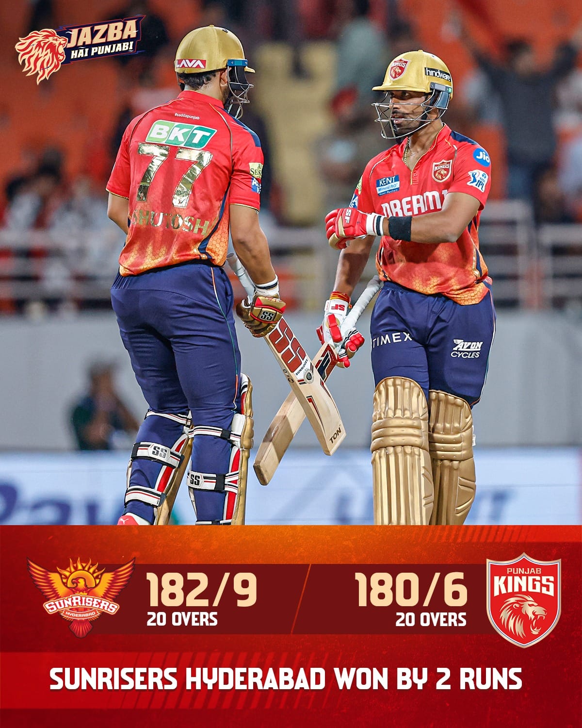 Match 23 : SRH VS PBKS | IPL Match Report| 9th April 2024