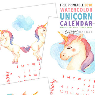 2018 unicorn calendar