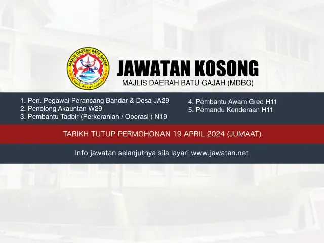 Jawatan Kosong MDBG April 2024