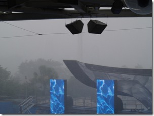 The rain was pouring down in buckets.