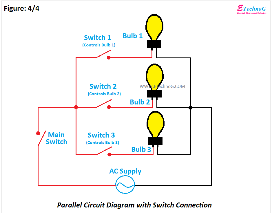 Parallel Circuit Diagram with Switch Connection