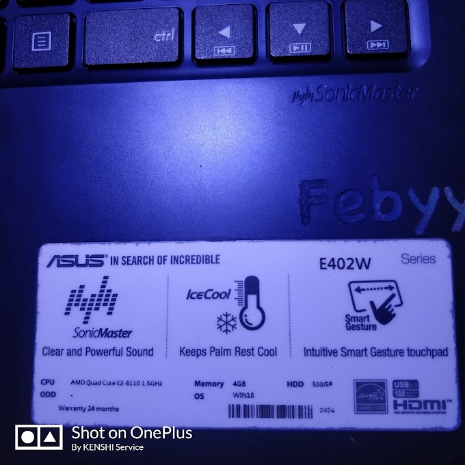 Asus laptop E402W layar gelap tidak ada tampilan