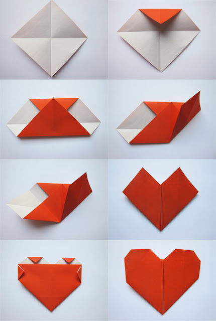 Cara Membuat  Origami  Heart Hati atau Love Bisnis dan 