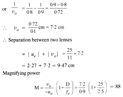 Solutions Class 12 Physics Chapter-9 (Ray Optics and Optical Instruments)