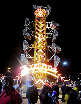 Zipper ride on the CNE Midway at night