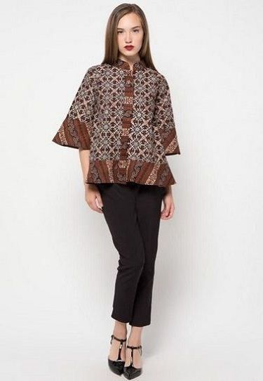  20 model baju seragam batik pegawai bank wanita modern 