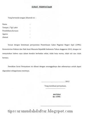 BAGAIMANA CARA MEMBUAT SURAT PERNYATAAN PERJANJIAN 