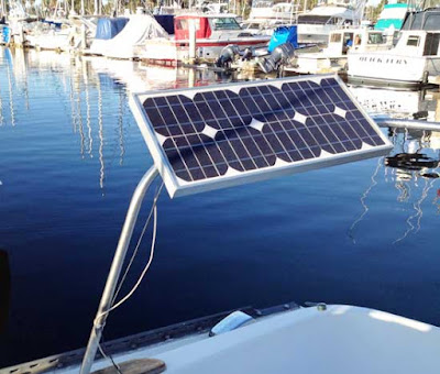 installing a solar panel on a boat