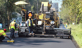 paving a road