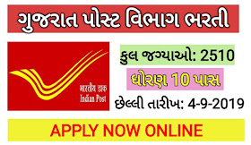 Gujarat Post Recruitment 2019