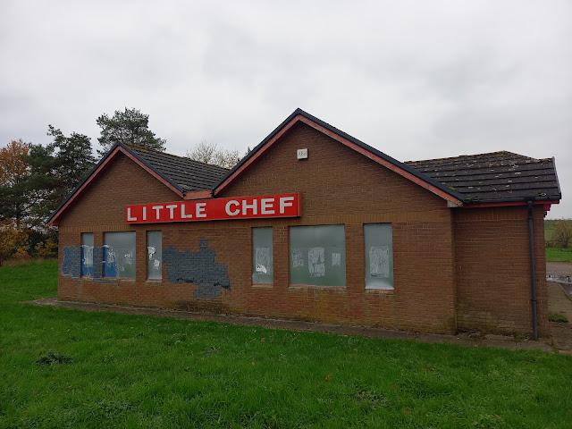 The former Little Chef restaurant at Haughley Park Services in Stowmarket, Suffolk