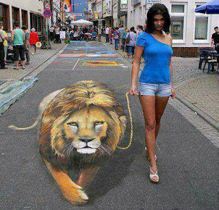 3D Creativity lion girl
