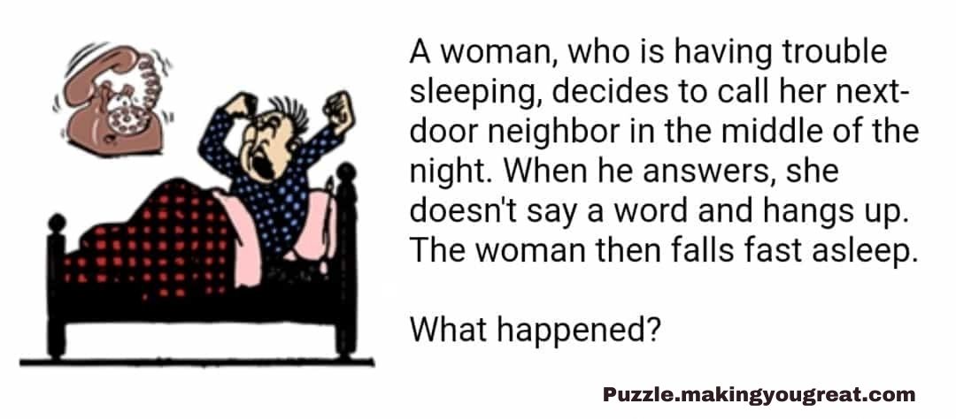 Woman call nextdoor neighbor at night