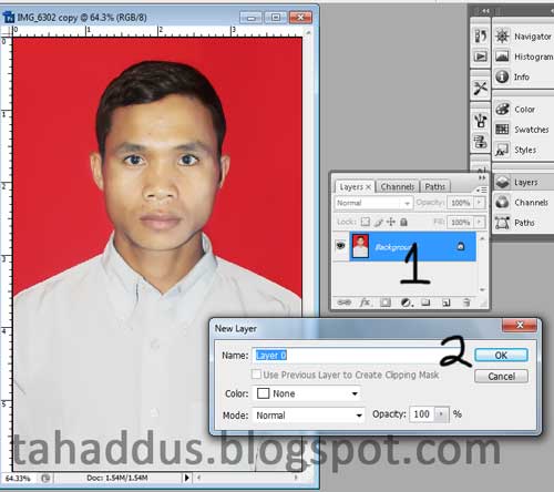 Panduan membuat Pas Foto ukuran 2x3, 3x4 dan 4x6 menggunakan Photoshop bagi pemula