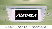 toyota avanza: rear, license, ornament