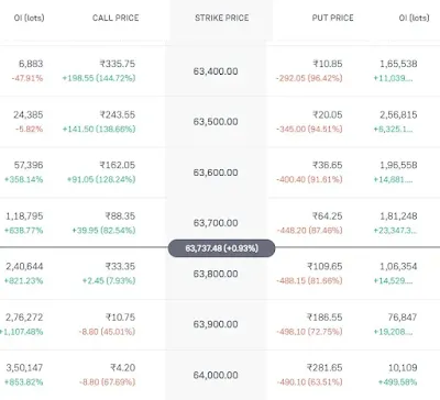 Sensex Option Chain for beginners