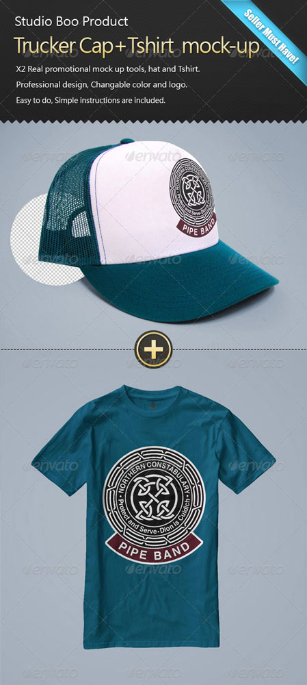 Download Quality Graphic Resources: Graphic River - Trucker Cap ...