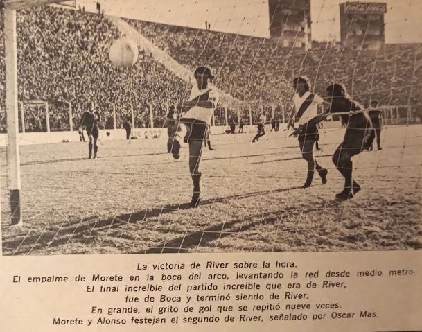 River Plate 5 a 4 contra Boca Juniors, año 1972 superclásico histórico