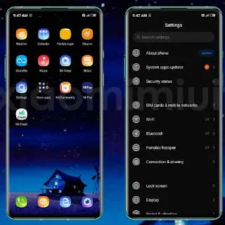 Kumpulan Tema Dark Mode Xiaomi Tembus Aplikasi