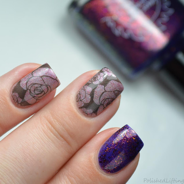 color changing floral nail art