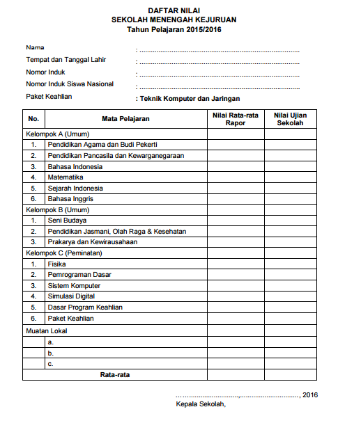 halaman belakang ijazah