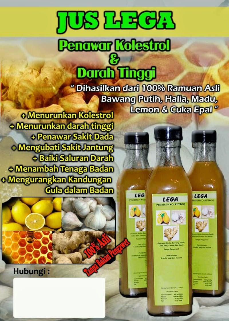 JUS LEGA PENAWAR KOLESTROL DAN DARAH TINGGI - ISTIMEWA DAN 