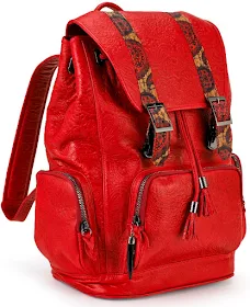 Freedom 24 Red Leather Backpack