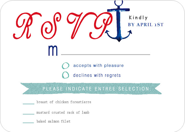 beach wedding RSVP cards