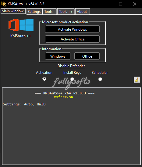 Download KMSAuto++ v1.8.3.0 update terbaru untuk mengaktifkan Microsoft Windows dan Microsoft Office secara permanen.