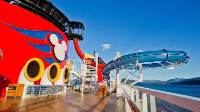 AquaDunk Water Slide on Disney Magic Cruise